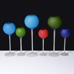 6 Carlo Moretti Stem SATINATO Glasses / Vessels, 15.5